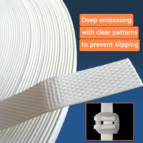 Hand Grade Polypropylene (PP) Strapping Coil 0.55" x 0.024" 130lbs Break Strength White Poly Strap 100pcs Plastic Buckles for Manual Packing Box Packing Strapping (Length328' x 1 Roll) - size: Length328' x 1 Roll