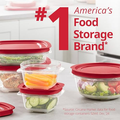 Rubbermaid EasyStore Rectangle, Square, and Round Containers, 34-Piece Set, Food Storage Containers, Food Storage Containers with Lids - size: 34-Piece