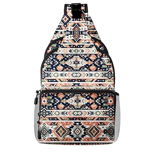 Boho Tribal Pattern Crossbody Bags for Women Men Trendy Sling Bag Backpack Casual Chest Bag Shoulder Strap - color: Color 16