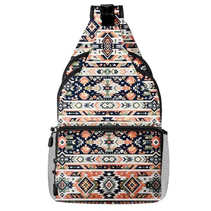 Boho Tribal Pattern Crossbody Bags for Women Men Trendy Sling Bag Backpack Casual Chest Bag Shoulder Strap - color: Color 16