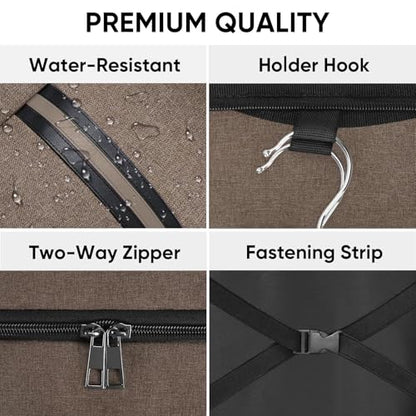 BALEINE Travel Garment Bag, Travel Suit Bag for Men, Water Resistant Carry on Garment Bag for Hanging Clothes, Garment Duffel Bag for Travel Business (Brown) - color: Brown