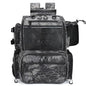 Rabjen Fishing Tackle Backpack with Rod Holders, Bottle Holder, Storage Bag Store Fishing Gear - color: Camouflage Black