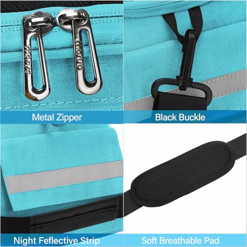 MOSISO Bike Rack Bag, Waterproof Bicycle Trunk Pannier Rear Seat Pouch Cycling Bike Carrier Backseat Storage Luggage Saddle Shoulder Bag - color: Sky Blue