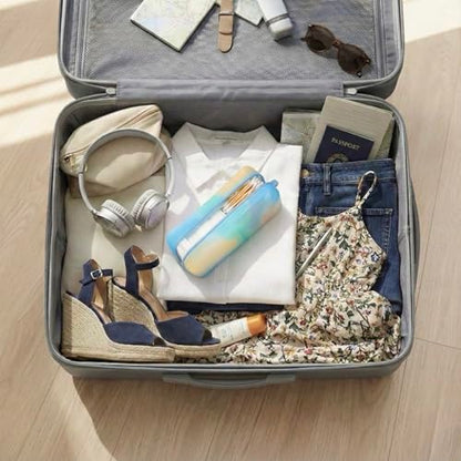 Cotton Pad Swab Travel Case, Waterproof Organizer (Ocean Breeze) - color: Ocean Breeze