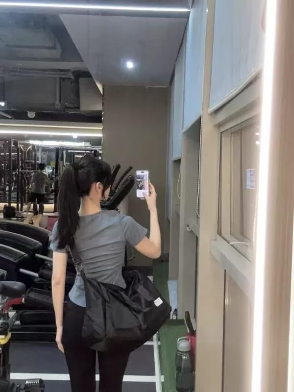 New men's and women's splash proof sports hand travel fitness shopping weekend camping overnight bags. (Black2) - color: Black2