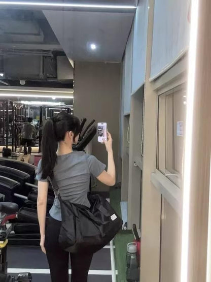 New men's and women's splash proof sports hand travel fitness shopping weekend camping overnight bags. (Black2) - color: Black2