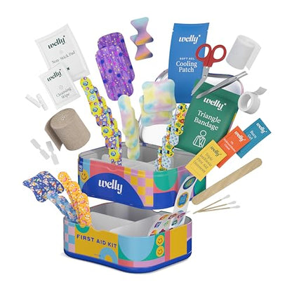Welly Comprehensive First Aid Kit - FSA Eligible - Adhesive Bandages, Tape and Non-Stick Pads, Butterfly Strips, Cleansing Wipes, Ointments, Gauze, and More - 240 Pieces - color: Comprehensive First Aid Kit