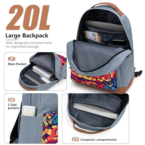Cosbarn Carry On Luggage 22x14x9 Airline Approved, Hardside 20 Inch Carry on Suitcases with Wheels, Hard Shell ABS Lightweight Carry on Luggage Set, Travel Suitcase Set with TSA Lock, SkyBlue - color: SkyBlue, size: 3 Piece Sets (20/BP/TB)