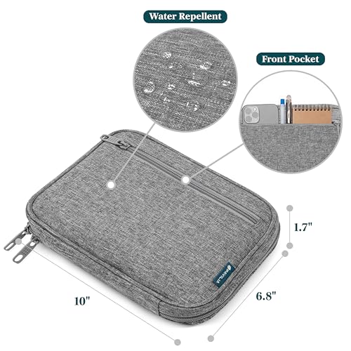 PAVILIA Travel Cord Organizer, Electronic Organizer Travel Case, Tech Case Cable Storage, Small Charger Cord Bag Pouch, Accessories Tech Gifts for Men Women, Gray - color: Heather Grey