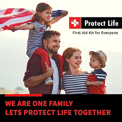 Protect Life Business First Aid Kit, Emergency First Aid Kit for Office Setting, Medical Kit Supplies, First Aid Kits for Businesses, School & Commercial Use - 200 Pieces - size: 200 Pieces Kit (Soft Case)