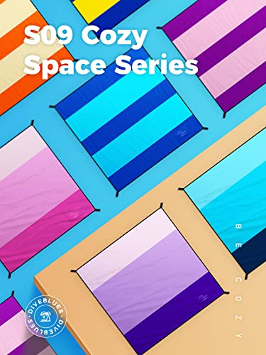 OCOOPA Extra Large Beach Blanket, Sand Free, Large Oversized Camping Mat, Comfortable Parachute Nylon, Cozy& Chic, Compact& Light, 4 Stakes&1 Travel Bag, S09 - color: Purple, size: XX-Large(1-8 persons)