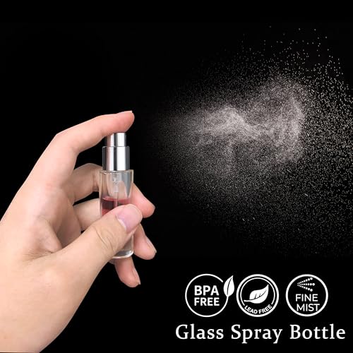 5ml Perfume Travel Refillable Bottle Perfume Atomizer, Travel Size Perfume Bottle,10pcs Glass Bayonet Mount Fragrance Atomizers for Trip, Leak-proof Cologne Sprayer Bottles - color: clear
