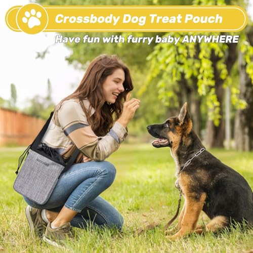 6 Set Dog Travel Bag, Large Pet Travel Kit for Supplies Includes 2 Food Containers, 1 Pet Organizer for Dogs, 2 Collapsible Bowls, 1 Treat Pouch, Dog Weekend Overnight Bag Luggage - color: Grey