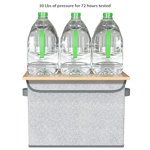 Univivi Storage Bins with Lids [4-Pack] Large Collapsible Stackable Fabric Storage Boxes with Lids, Decorative Closet Organizers and Storage for Clothes, Office, Bedroom (Gray, 17“ x 12” x 12") - color: Gray(No Window), size: 17''-4 Pack