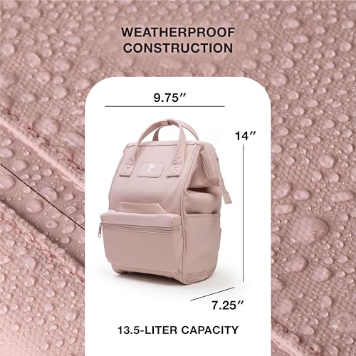 Portland Gear Cascade Compact Backpack, Weatherproof Construction, Perfect for Daily Use and Travel, Padded Laptop Sleeve and Adjustable Straps, 13.5L, Blush - color: Blush