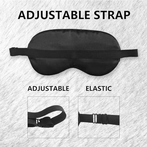 Let Me Sleep Silk Eye Mask for Sleeping,Funny Sleep Mask, Black Pink Couple Blindfold Adjustable Strap Night Sleep Mask for Women Girls, Airplane Travel Nap, Pink Love Me Sleeping Mask Eye Cover - color: Let Me Sleep