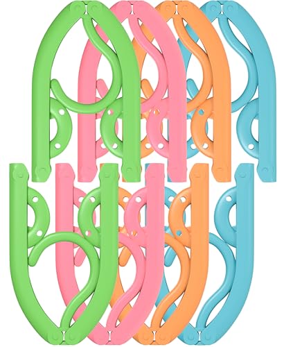 Space Saving Hangers 8-Pack Multi Color Multipurpose Portable Foldable Travel, Compact, Lightweight for Camping Flying RV Europe Vacation Essentials Suitcase - color: Travel Hangers – No Clips, size: 8 Pack