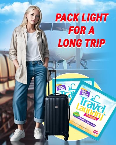 TidyFriend Sink Travel Laundry Detergent 10 ml, 8 Pack Lightweight Travel Size Laundry Detergent Packets, Must Haves Laundry Essentials - size: 8 Pack