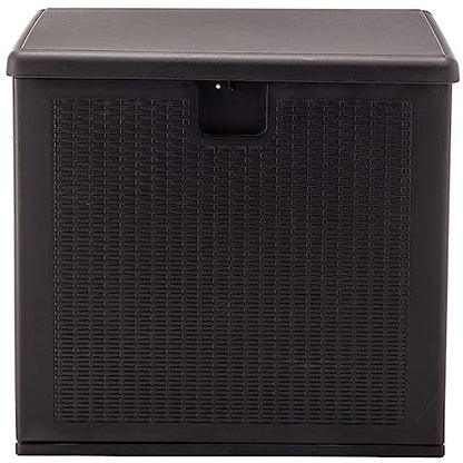 BTEXPERT 80 Gallon Large Deck Box Outdoor Storage Container for Patio Furniture Garden Tools Cushions Pool Supplies Sports Equipment Waterproof Lockable Steel Metal insert rod UV Resistant Resin