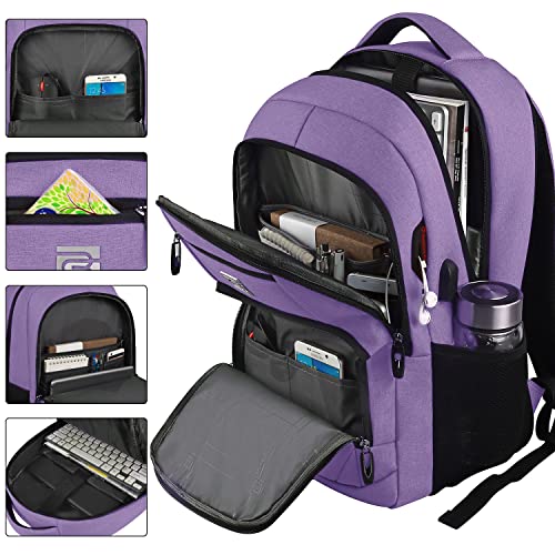 Volher Laptop Backpack,Business Travel Anti Theft Slim Durable Laptops Backpack,Water Resistant College Computer Bag for Women & Men Fits 15.6 Inch Laptop and Notebook-Purple - color: Purple, size: 15.6 Inch, style: Laptop
