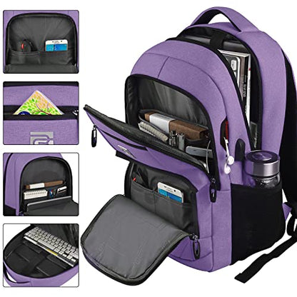 Volher Laptop Backpack,Business Travel Anti Theft Slim Durable Laptops Backpack,Water Resistant College Computer Bag for Women & Men Fits 15.6 Inch Laptop and Notebook-Purple - color: Purple, size: 15.6 Inch, style: Laptop