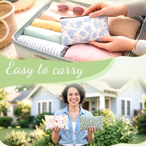 Eccliy Flower Makeup Bag Floral Cosmetic Bag for Women Canvas Gifts Accessories Toiletry Pouch with Zipper Gift Bags Organizer for Team Party Friend - size: 8 x 5 Inch, style: Flower