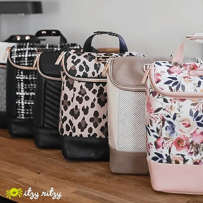 Itzy Ritzy Insulated Bottle Bag – Keeps Bottles Warm or Cool - Holds 3 Bottles and Features Interior Pocket for Ice Pack (Not Included), Grayson - color: Grayson
