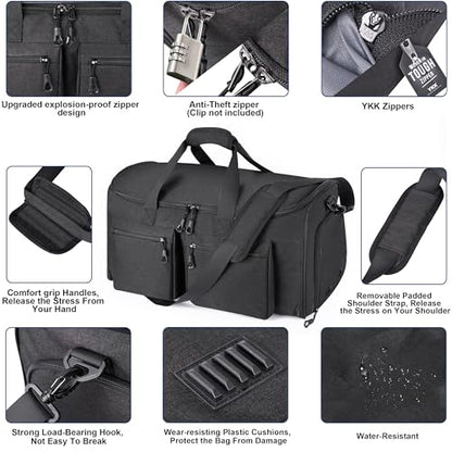 HILOMON Convertible Duffle Bags for Travel Carry On Suit Duffle Bags with Shoulder Strap 2 in 1 Hanging Garment Duffle Bag for Men Women - color: Black