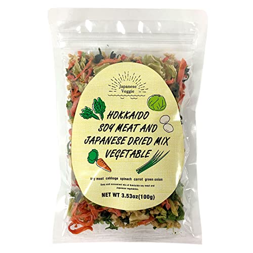 Japanese Veggie Hokkaido soy meat and Japanese dried mix vegetable 3.53 oz (100g)