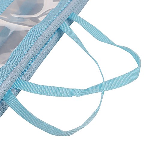 Portable Clear Handbag Purse Organizers Cosmetic Bag Travel Makeup Toiletry Storage Bag Tote Wash Bag Backpack Insert Divider Bag with Handle Zipper