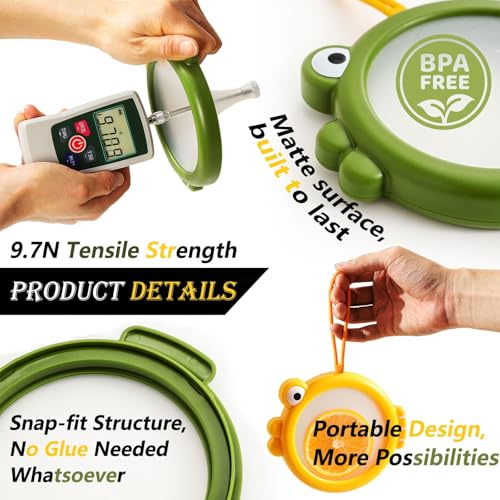 4-Piece Food Storage Containers Set – Avocado Saver, Onion Keeper, Silicone Kitchen Organizers for Fridge, Reusable & Fresh-Keeping Design - color: Vibrant Fish