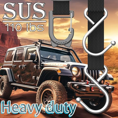 Car Seat Headrest Hooks, 2 Packs | S-Shaped Heavy-Duty Metal Hooks, Headrest Hooks, Safe and Anti Robbery - style: DS2