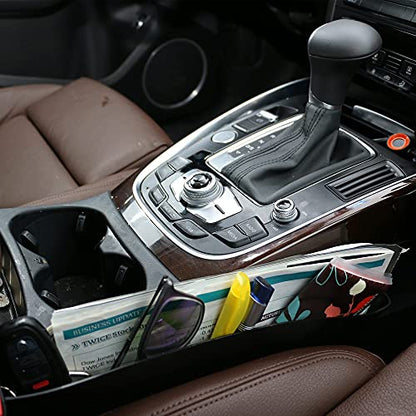 Armor All 2-In-1 Universal Car Seat Organizer, Avoid Driving Distractions, Dual-Side Use, Driver/Passenger Spaces, Easy DIY Installation, Holds Phone, Wallet, Charger, Sunglasses, Pens, etc., 2-Pack