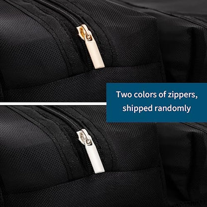 Toiletry Bag Can Hanging Small Roll-Up Makeup Organizer Bag with 3 Detachable Transparent Mesh Folding Cosmetic Travel Bags for Women & Men Black Toiletries Organizer Bag Gym Camping Grooming, Black - size: Small