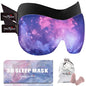PrettyCare 3D Sleep Mask 2 Pack,Eye Mask for Sleeping 3D Contoured Sleeping Mask Blackout Out Light - Blindfold Airplane with Ear Plugs, Night Masks with Travel Bag (Ultra Purple and Black) - color: Ultra Purple and Black
