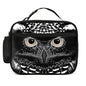 Black Owl Lunch Bag Insulated Reusable Lunch Box Cooler Thermal Tote Bag For Teenage Boys Girls School Beach - color: Black Owl