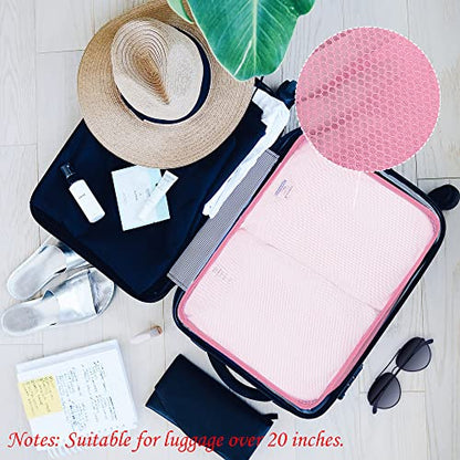 Packing Cubes Set, 2 Pcs Packing Organizers Set for Suitcases (Pink) - color: Pink