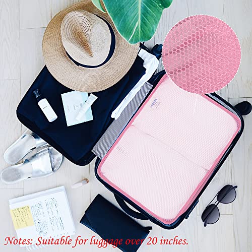 Packing Cubes Set, 2 Pcs Packing Organizers Set for Suitcases (Pink) - color: Pink
