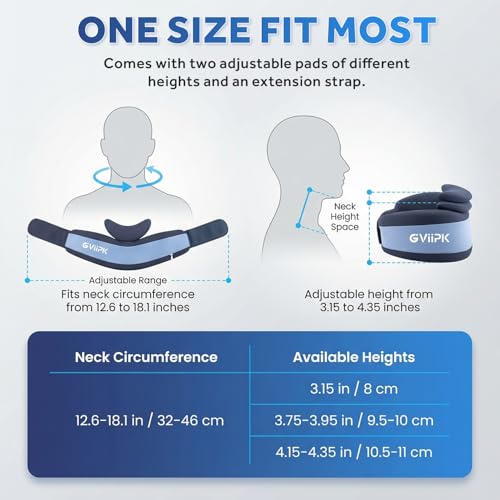 Ice Silk Neck Brace,Neck Brace Cervical Collar,Neck Support Brace for Sleeping Soft,Breathable Cervical Collar for Pain Relief/Posture Correction,Travel, Workers & Neck Injury Recovery for Women & Men