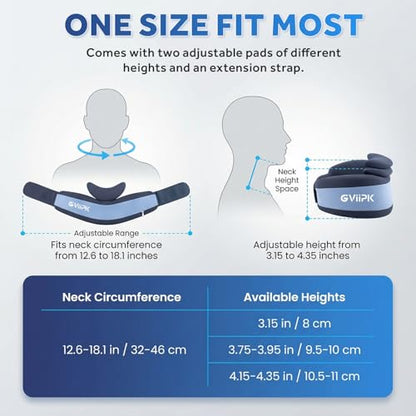 Ice Silk Neck Brace,Neck Brace Cervical Collar,Neck Support Brace for Sleeping Soft,Breathable Cervical Collar for Pain Relief/Posture Correction,Travel, Workers & Neck Injury Recovery for Women & Men