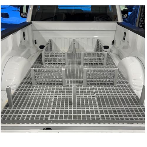 Keyfit Tools Truck Bed Organizer Gridius-Maximus (1 Set) Professional Contractor Grade Cargo System Modular Divider Trunk SUV Trailer Expandable Storage Secure Loads Custom Ridged Upgrade Net Or Bar