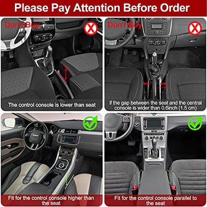MORDEN MS 2 Pack Car Seat Gap Filler Organizer, Automotive Front Seat Storage with Cup Holder, Auto Console Side Extra Storage Boxes - Passenger & Driver Side