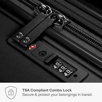 Traveler's Choice Pagosa Hardshell Expandable Luggage with Spinner Wheels, Black, 30-Inch Large - color: Black, size: 30-Inch Large
