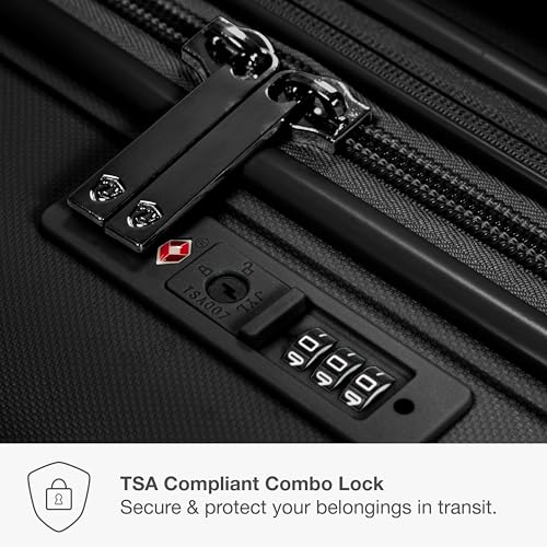 Traveler's Choice Pagosa Hardshell Expandable Luggage with Spinner Wheels, Black, 3-Piece Set (22/27/30) - color: Black, size: 3-Piece Set (22/27/30)