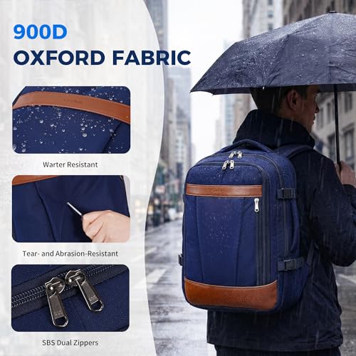 ECOHUB 19" Travel Backpack for Men Women 19x7.1x12.6 Spirit Airlines Personal Item Bag Backpack with Wet Compartment,Blue - color: Blue