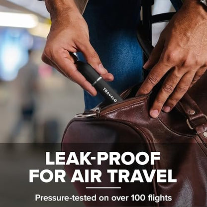 Travalo Classic HD Perfume Atomizer - Leak-Proof and TSA Approved for Air Travel - Reusable, Airtight, Easy-Fill Mini Pump Sprayer - Lightweight, Elegant Design w/Volume Window - Black 0.17oz - color: Black