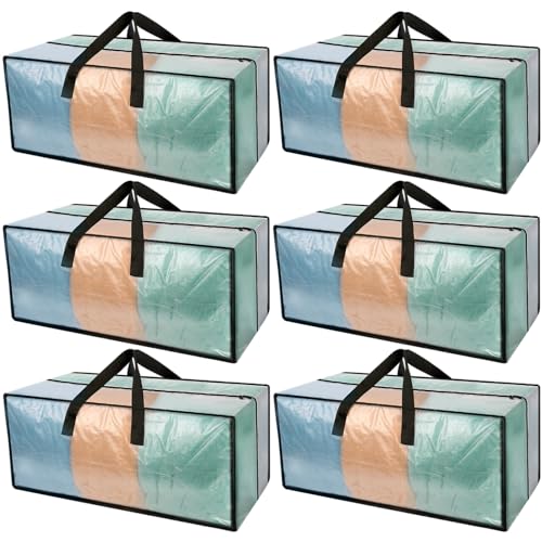 6 Pack Heavy Duty CLear Moving Bags, Large CLear Storage Bags for College Dorm Room Essentials, Alternative to Moving Boxes, Compatible with IKEA Frakta Cart - color: Clear, size: 6 PACK