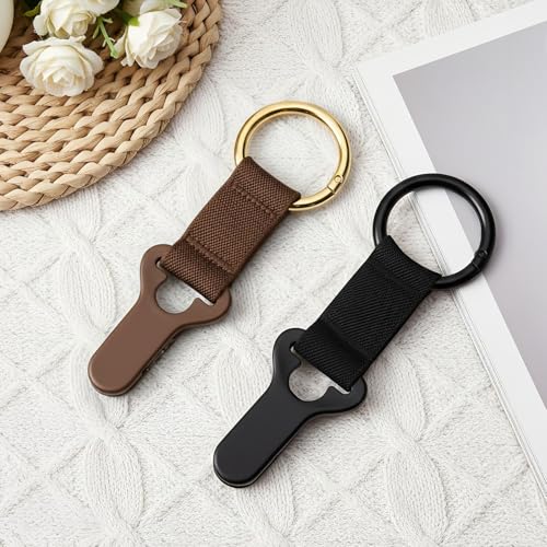 Niveaya Hat Clip for Travel on Bag - 2 Pack, Vacation Beach Cruise Essentials Accessory for Travel Handbag Backpack Luggage, Securely Hold to Keep Hat Shaped, Black+Brown - color: 2pcs Black+brown