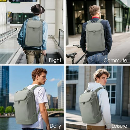 BANGE Commute backpack can hold 15.6 inch laptop,Flight approved carry on backpack for men and woman - color: Grey