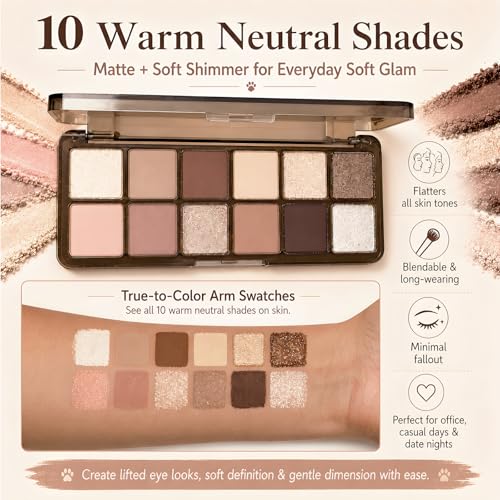 Basic Eye Makeup Kit for Women, 90s Neutral Eyeshadow, Brow Powder, Brow Stencils, Cat Eyeliner Guides, Taupe Matte Lipstick, Cat Lover Cosmetic Bag & etc. - Perfect Makeup Gift Set for Girls & Teens. - color: 10-Cat Lover